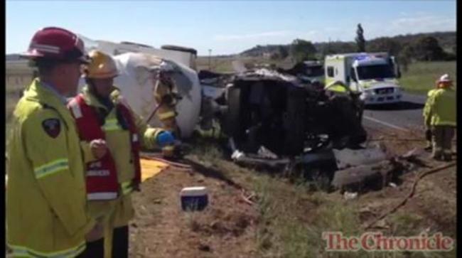 COMPLETE warrego hwy truck crash