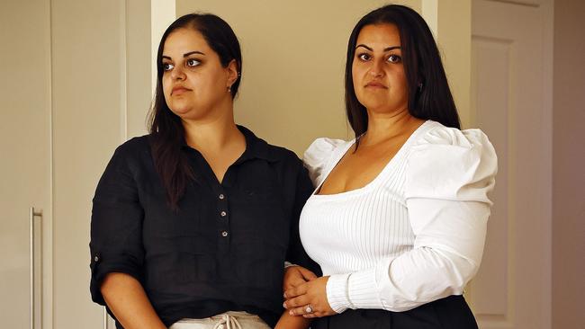 Sisters Serrah (left) and Bianca Katz are terrified the man who murdered their mother will come after them. Picture: Sam Ruttyn