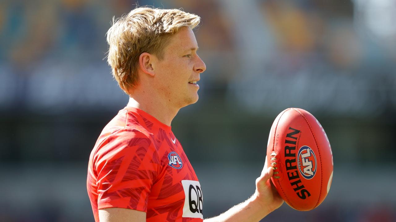 Isaac Heeney scored most of his points in the final quarter. Picture: Russell Freeman/AFL Photos via Getty Images