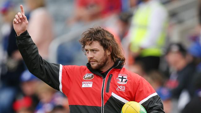 Jack Steven has put his hand up for Round 1 selection after returning to St Kilda. Picture: Michael Klein