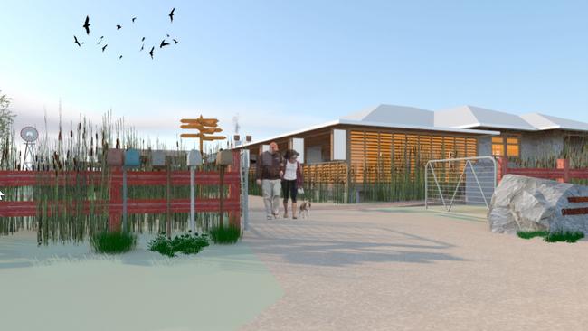 An artist's impression of a proposed eatery near the Nepean River in Jamisontown.