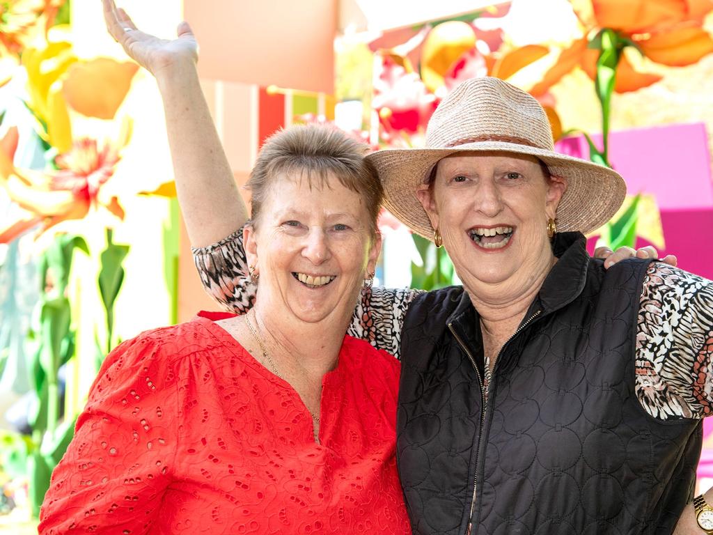 Jan Boothby (left) and Kerry Auger. Toowoomba Carnival of Flowers Festival of Food and Wine. Saturday September 14th, 2024. Picture: Bev Lacey