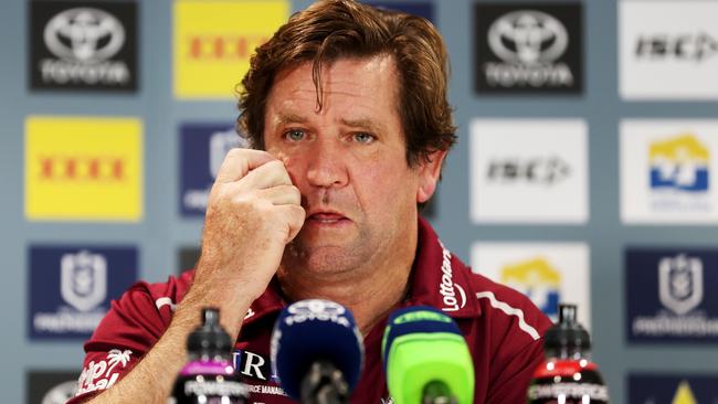 Manly coach Des Hasler. Picture: Alix Sweeney