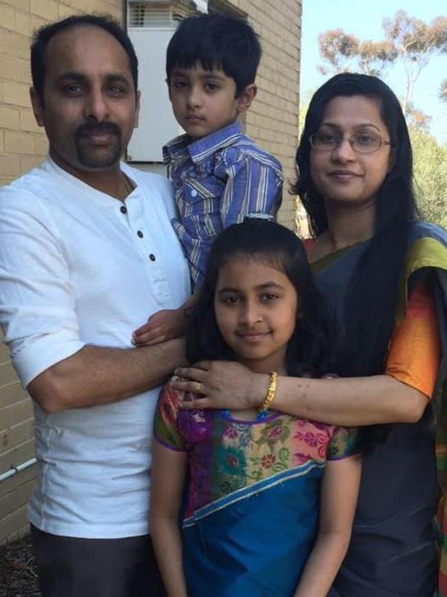 Broken family: George Panicker with son Immanuel, and Ruana and wife Manju.