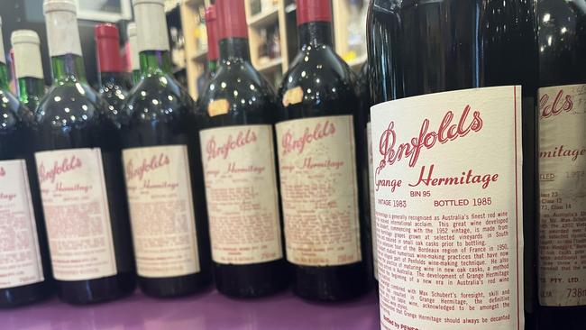 Penfolds Grange from Mr Cadby’s collection.