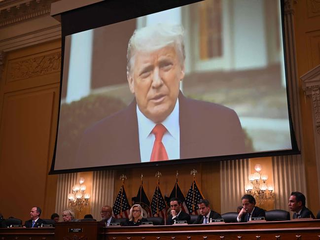 The January 6 committee during its Tuesday hearing. Picture: Mandel Ngan/AFP