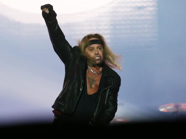 Vince Neil out front of Mötley Crüe in Brisbane. Picture: Stephen Archer