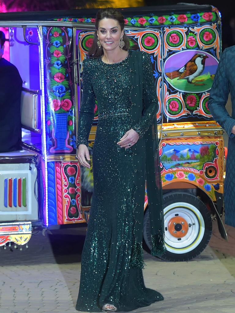 Kate arriving to attend a reception in Islamabad on October 15, 2019. Picture: Aamir Qureshi/AFP