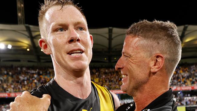 Jack Riewoldt and coach Damien Hardwick have a close relationship. Picture: Getty Images