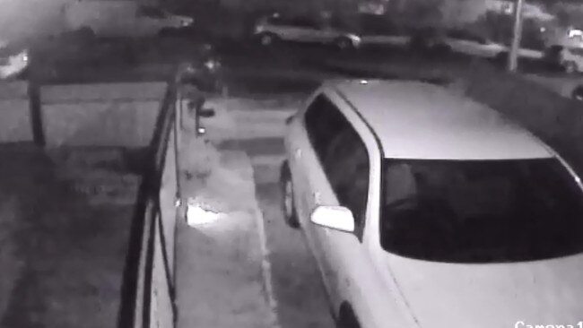 CCTV of the Merrylands drive-by shooting at Lockwood St.