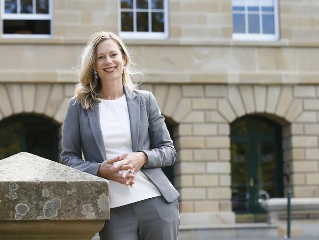 Tasmania Labor leader, Rebecca White, is pictured at Parliament as she responds to the premier's state of the state speeches in parliament.Picture: MATT THOMPSON