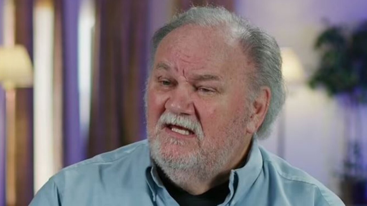 The Duchess of Sussex blames the media for the disintegration of her relationship with her father, Thomas Markle, pictured. Picture: Nine Network