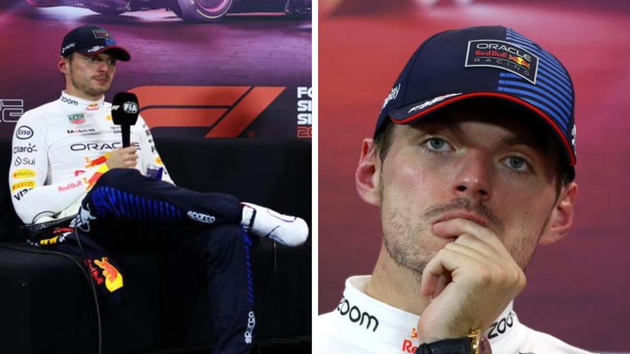 Max Verstappen largely refused to answer questions. Photos: Getty Images