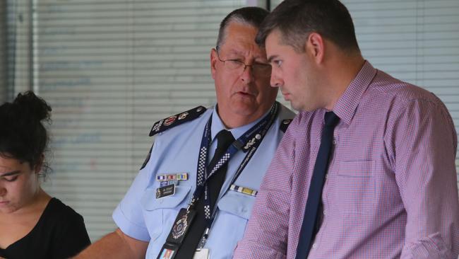 Police Commissioner Ian Stewart and Police Minister Mark Ryan. Pic Jono Searle.