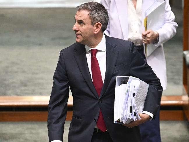 CANBERRA, Australia - NewsWire Photos - November 5, 2024: Federal Treasurer Jim Chalmers during Question Time at Parliament House in Canberra. Picture: NewsWire / Martin Ollman