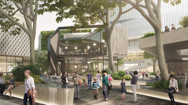 Towers will rise above an open-air retail precinct.