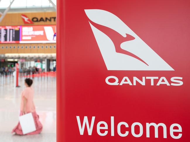 SYDNEY, AUSTRALIA - NewsWire Photos November 30, 2020: A general view of Qantas Signage inside Sydney Domestic Airport. Sydney. Picture: NCA NewsWire / James Gourley