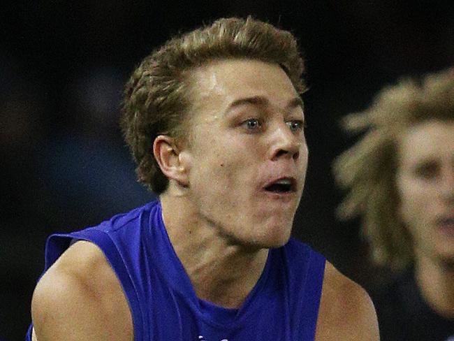 Round 7: Essendon v Western Bulldogs at Etihad Stadium, 3rd May, Melbourne Australia. Western Bulldogs' Jack Macrae Picture : George Salpigtidis