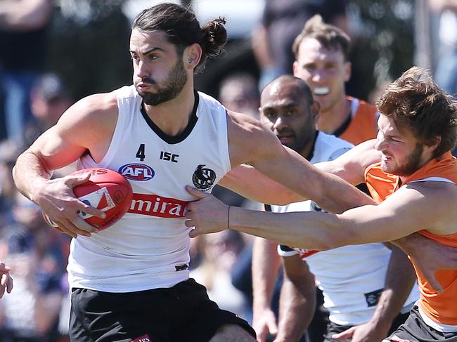 Darcy Short chose Collingwood ruckman Brodie Grundy over fellow big man Max Gawn. Picture: Michael Klein