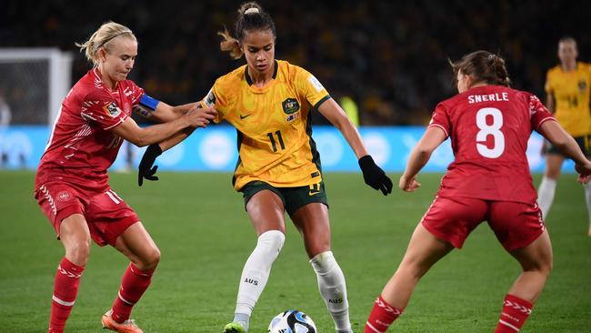 Mary Fowler has quickly become a crucial cog in the Matildas attack. Picture: AFP