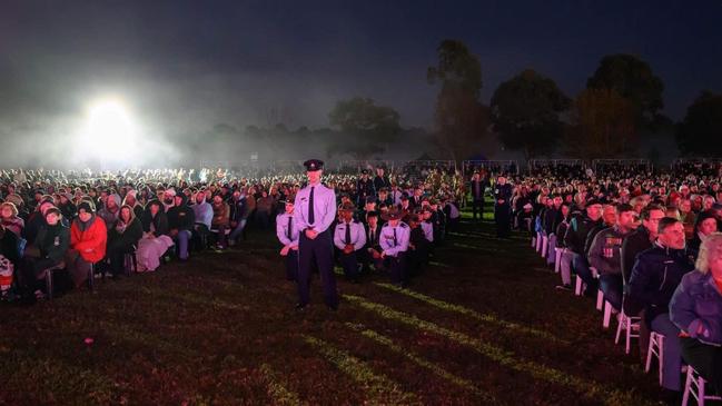 Camden Anzac Dawn Service procession with Air Force cadets. Picture: Facebook