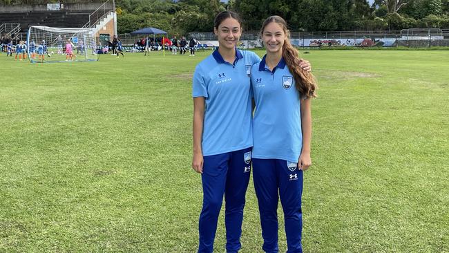 Shellharbour locals, sisters Jynaya and Indiana Dos Santos. Photo: Kevin Merrigan