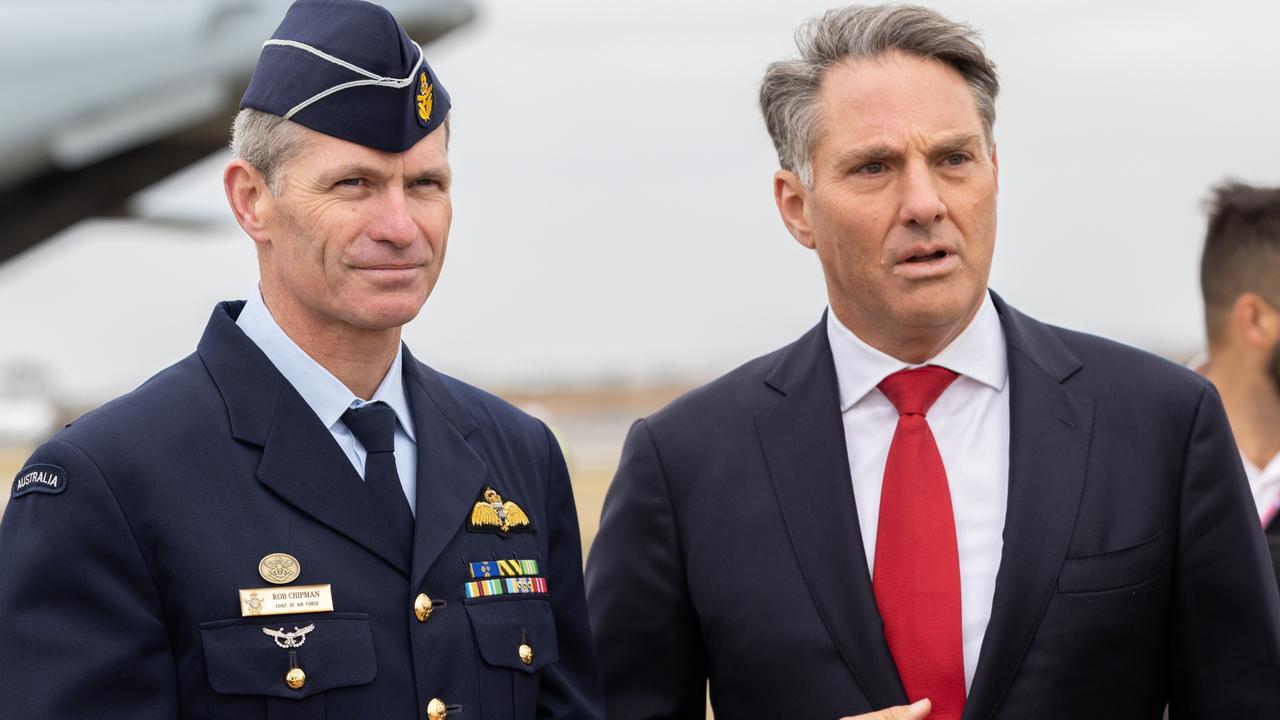 RAAF Chief of Air Force Robert Chipman and Australian Deputy Prime Minister Richard Marles. Picture: Asanka Ratnayake/Getty