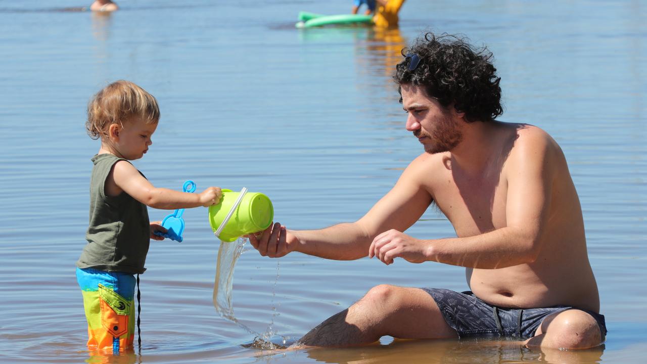 Marti Erueti from Coombabah with son Atlas 18 months. Picture Glenn Hampson