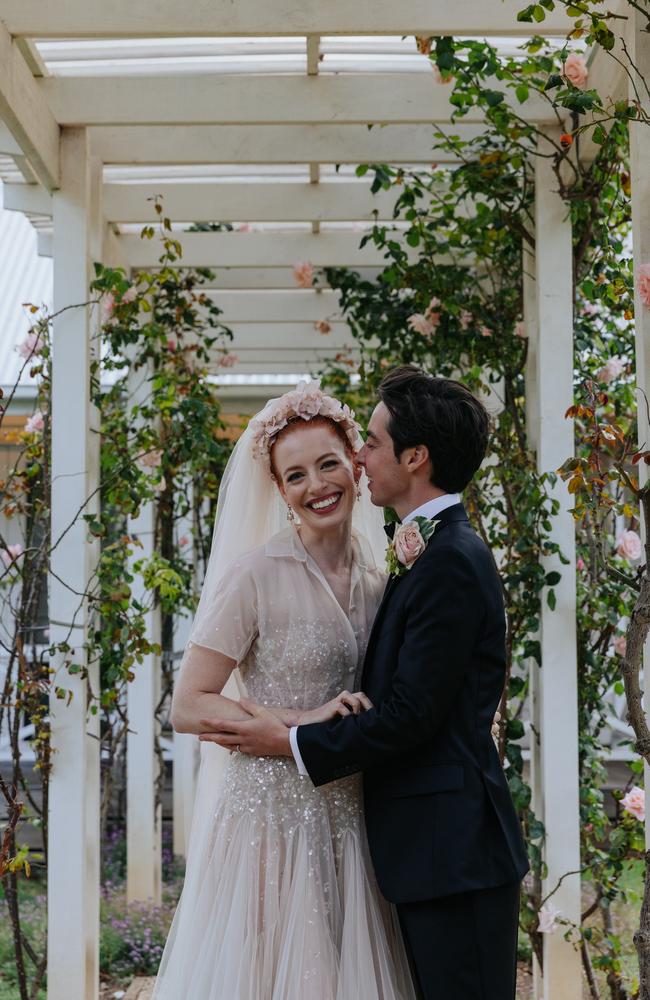 Emma Watkins and Oliver Brian were married in a picture-perfect country wedding. Picture: Liz Sunshine/Vogue Australia