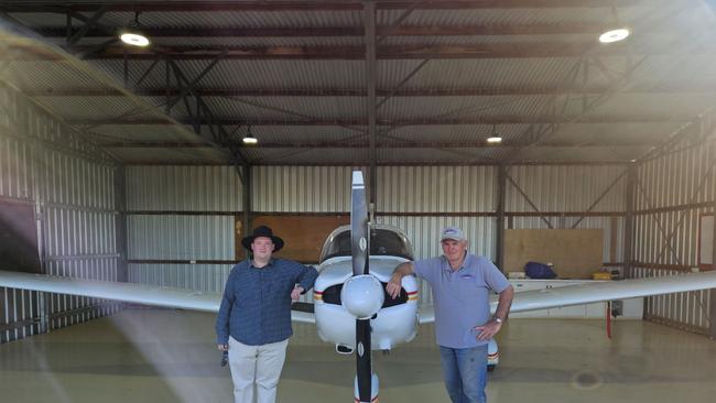 Bryce Walshe and Ian Hazeldene are leading the charge to stop a fly school take over half of there local airport