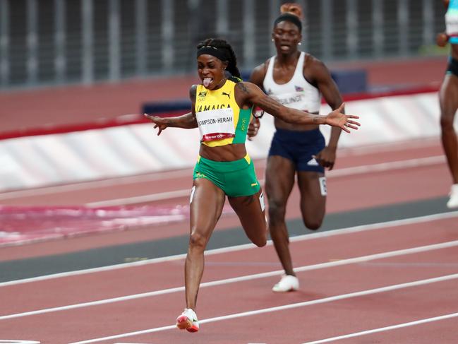 Elaine Thompson-Herah was too quick for anyone else to catch her. (Photo by Roger Sedres/Gallo Images/Getty Images)