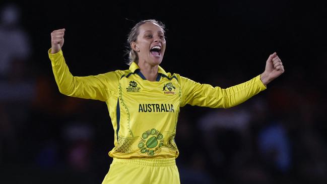 Australia's Ashleigh Gardner is half a million dollars richer after the first ever women’s IPL auction. (Photo by Marco Longari / AFP)