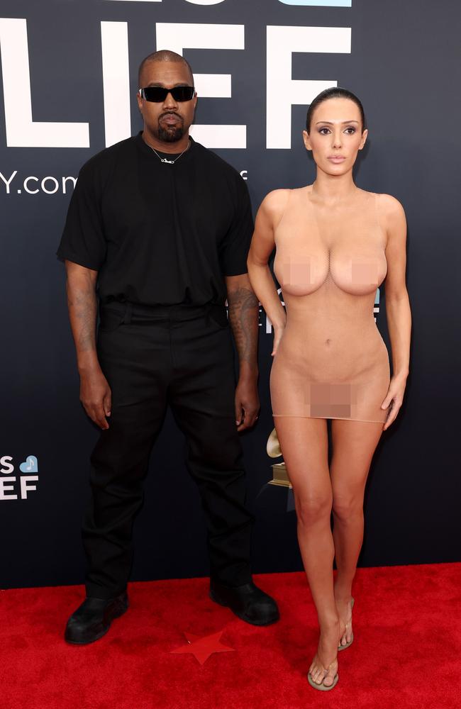 Censori’s “dress” clearly did not adhere to the event’s standards. Picture: Matt Winkelmeyer/Getty Images for The Recording Academy