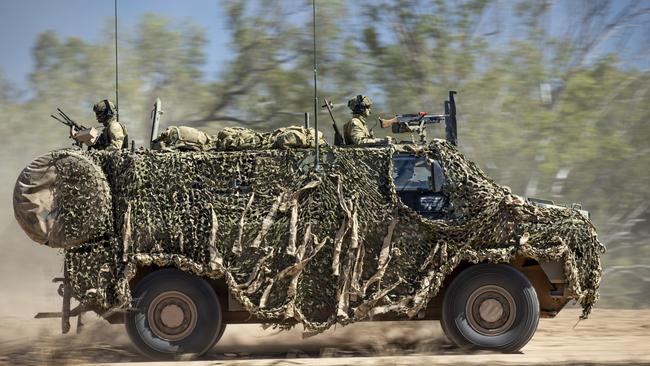 Australian Army bushmasters like this one have been sent to Ukraine. Picture: Corporal Brodie Cross