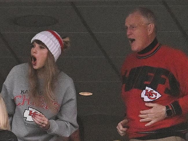 Swift and her father who is affectionately known as Papa Swift. Picture: Getty Images