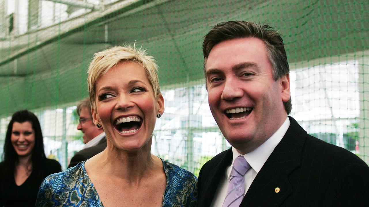 Jessica Rowe with Eddie McGuire at the SCG in Sydney in 2006.