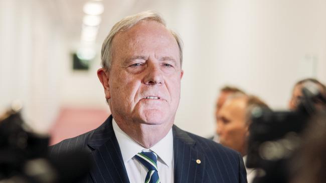 Nine chairman Peter Costello at Parliament House in Canberra on Thursday. Picture: The Australian / David Beach