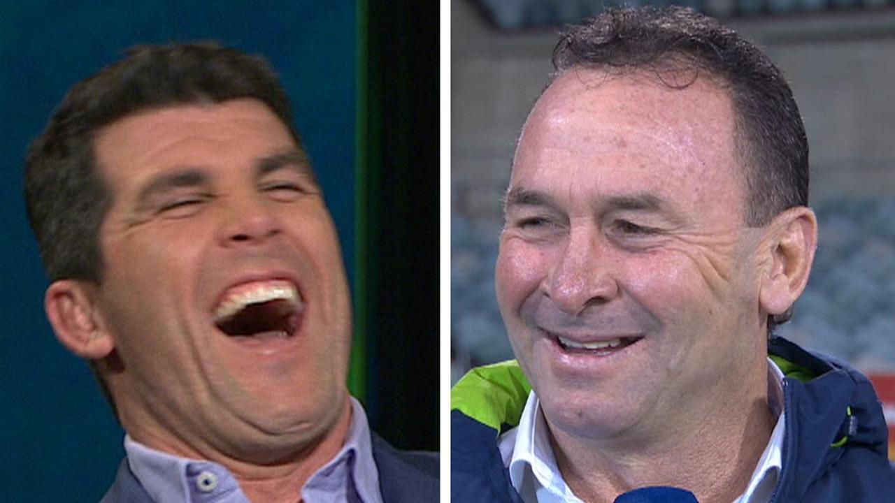 Mick Ennis and Ricky Stuart trade barbs on Fox League.