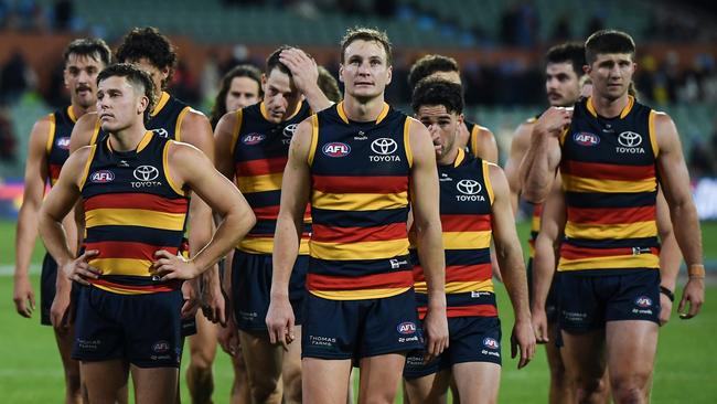 ADELAIDE, AUSTRALIA - JUNE 06:  during the round 13 AFL match between Adelaide Crows and Richmond Tigers at Adelaide Oval, on June 06, 2024, in Adelaide, Australia. (Photo by Mark Brake/Getty Images)