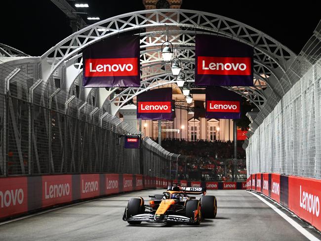 Oscar Piastri of Australia driving the (81) McLaren MCL38 Mercedes on track during practice ahead of the F1 Grand Prix of Singapore at Marina Bay Street Circuit. Picture: Getty Images