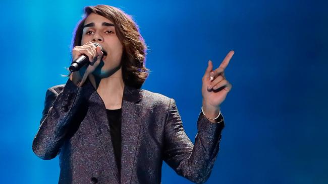 Isaiah Firebrace at a Eurovision rehearsal. Picture: Supplied