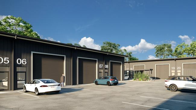 The first stage of Pineapple Drive Workstores is for sale. Picture: Contributed