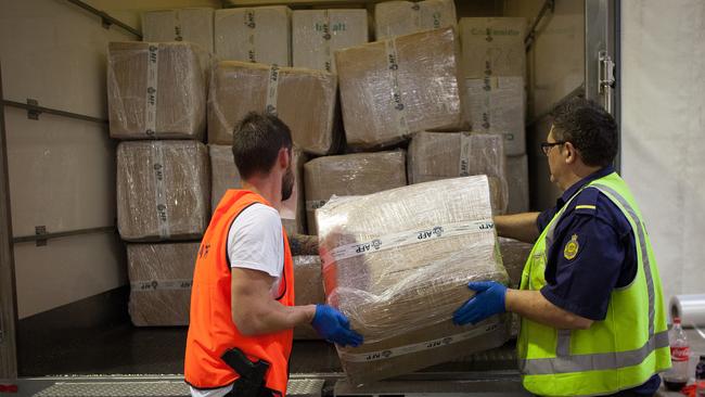 The bust amounted to one of the largest drug seizures in Australian history. Picture: Australian Federal Police