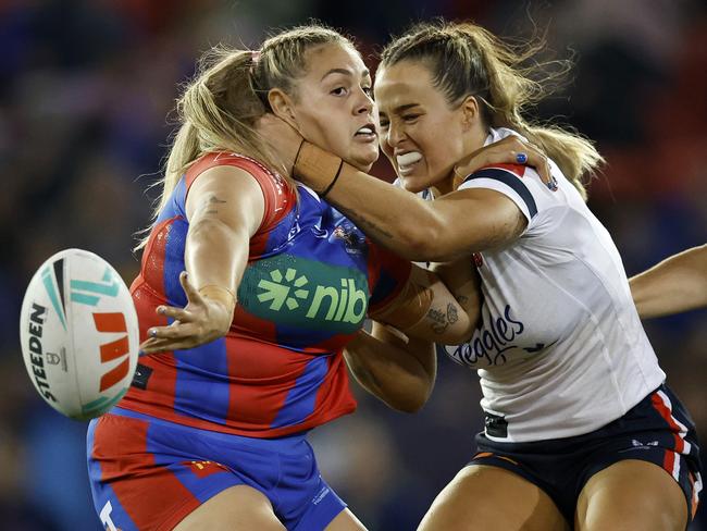 Watch the above video which shines a light on Knights star Caitlan Johnston. Picture: NRL Photos