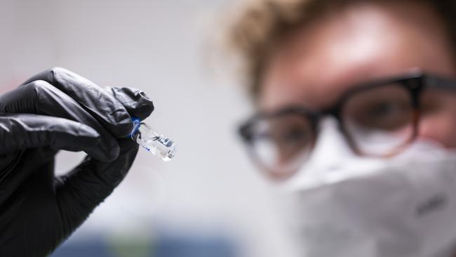 CANBERRA, AUSTRALIA - NewsWire Photos July 21, 2022: Chemical Analyst, Patrick test for substance for Fentanyl at AustraliaÃs first fixed pill-testing clinic CanTEST Health and Drug Checking Service in Canberra. Picture: NCA NewsWire / Martin Ollman