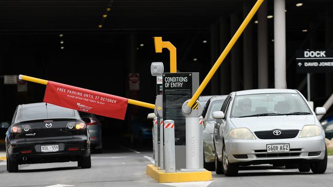 Boomgates at West Lakes Shopping Centre. Photo: Naomi Jellicoe