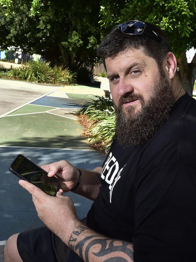 Former soldier Damien Irish has been using mental health app RedSix. Picture: Matt Taylor.