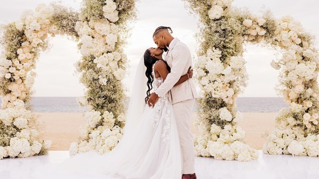 The two tied the knot in Cabo.