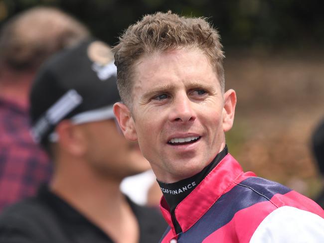 Jye McNeil after winning the The Valley Inn BM84 Handicap at Geelong Racecourse on January 06, 2024 in Geelong, Australia. (Photo by Brett Holburt/Racing Photos via Getty Images)