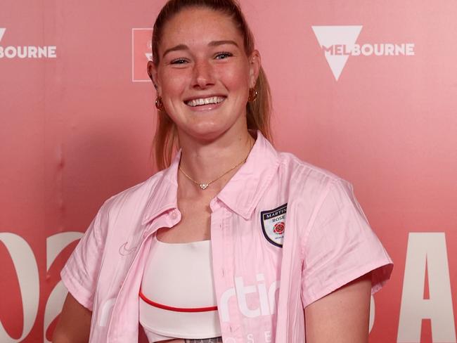 MELBOURNE, AUSTRALIA - AUGUST 20: XXXX during the 2024 AFLW Season Launch at Melbourne Town Hall on August 20, 2024 in Melbourne, Australia. (Photo by Jonathan DiMaggio/AFL Photos/via Getty Images)